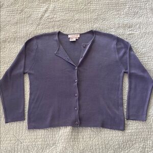 Silk Cardigan - Periwinkle